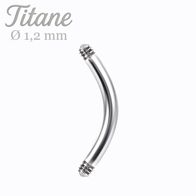 Micro Barre de piercing banane pour arcade titane 1.2 mm - Tarawa piercing