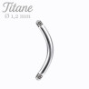 Micro Barre de piercing banane pour arcade titane 1.2 mm - Tarawa piercing