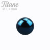 Bille de piercing diamètre 1.2 mm titane couleur bleu - Tarawa piercing