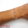 Bracelet fin avec perle de culture