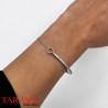 Bracelet Barre Strass en Argent 925
