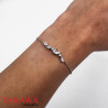 Bracelet Feuille de Zircons en Argent 925