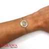 Bracelet plaqué or coquillage