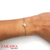 Bracelet plaqué or losange fantaisie