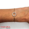 Bracelet rond tout en CZ plaqué or