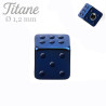 Embout dé en titane bleu 1,2 mm pour personnaliser ton piercing