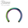 Barre de piercing fer à cheval titane fioul diamètre 1,2mm
