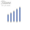Barre de piercing barbell titane anodisé bleu 1.6 mm - Tarawa.com
