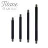 Barre de piercing barbell titane anodisé noir diamètre 1.6 mm - Tarawa.com
