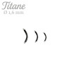 Barre de piercing Banane 1.6 mm titane anodisé noir - Tarawa.com
