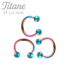 Piercing Fer à cheval 1.2 mm Titane essence