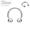 Piercing Fer à Cheval Nez Titane 1mm