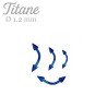 Piercing arcade titane anodisé bleu pointe spike 3mm - Tarawa.com