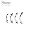 Piercing arcade titane spike 3mm - Tarawa.com
