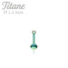 Piercing labret titane anodisé vert - Tarawa.com