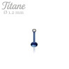 Piercing labret titane anodisé Bleu - Tarawa.com