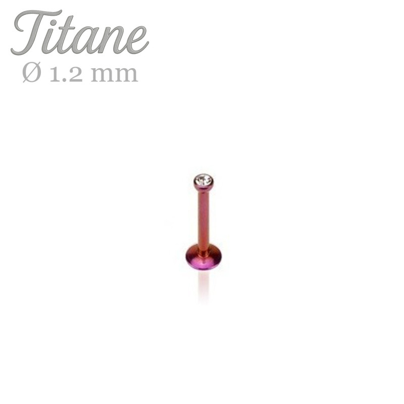Piercing labret titane anodisé violet - Tarawa.com