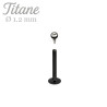 Piercng labret titane anodisé noir - Tarawa.com