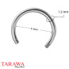 Barre courbée en titane 1,2 mm pour composer ton piercing