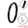 Vente de piercing anneau titane noir oreilles - Tarawa.com