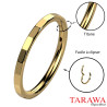 Piercing anneau doré facette - Tarawa.com
