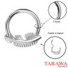 Piercing anneau titane avec feuille acier