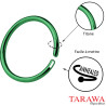 Piercing anneau nez et oreille en titane vert