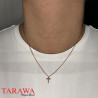 Collier plaqué or croix chrétienne simple