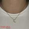 Collier plaqué or lune