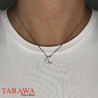 Collier pendentif lune CZ