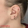 Piercing oreille anneau - hélix or rose