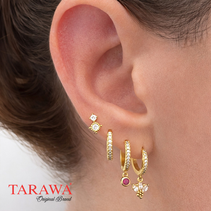 Composition lobes d'oreilles doré