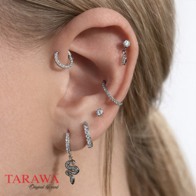 Composition argenté strass