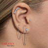 Composition oreille avec helix argenté