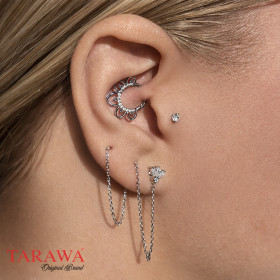 Composition argenté oreille