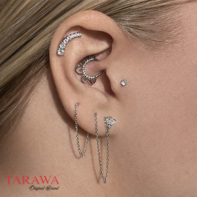 Composition argenté strass