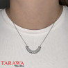 Collier en Argent 925 pendentif demi cercle 45cm
