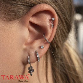 Composition argenté strass