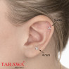 Piercing oreille gemme triangle acier chirurgical
