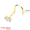 Piercing nez infini or jaune 14k| Tarawa.com |Piercing de nez
