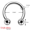 Piercing fer à cheval titane 1.6mm