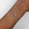 Bracelet argent 925 détails minimalistes