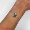 Bracelet Chaîne Double Anneau en Argent 925