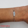 Bracelet en Argent 925 avec feuille