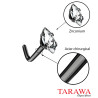 Piercing nez tige L marquise en acier chirurgical noir