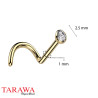 Piercing nez titane anodisé doré 1mm