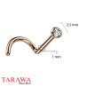Piercing nez titane anodisé or rose 1mm