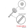 Piercing nez microbille fleur cristal