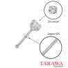 Piercing nez en argent 925 strass griffé de 1.5mm