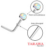 Piercing nez tige L pierre opale 2.5mm